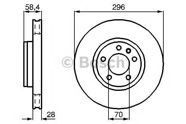 BOSCH 0 986 478 593 Тормозной диск