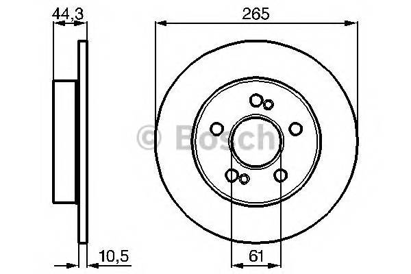 BOSCH 0 986 478 758 Тормозной диск