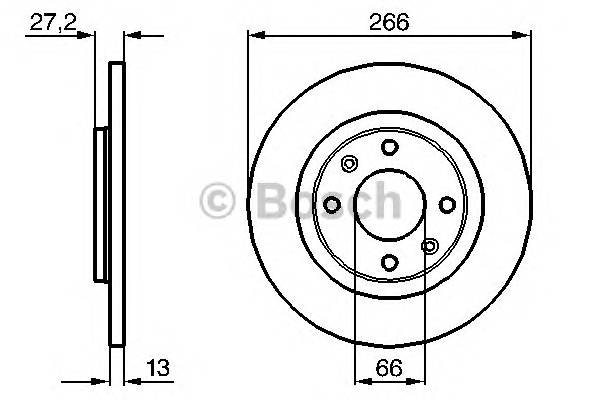 BOSCH 0 986 478 847 Гальмівний диск