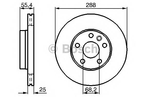 BOSCH 0 986 478 893 Тормозной диск