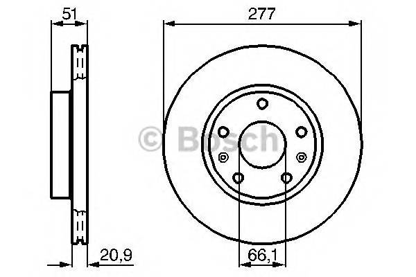 BOSCH 0 986 478 992 Тормозной диск