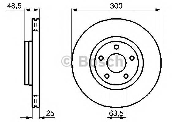 BOSCH 0986479C52 TARCZA HAM. FORD