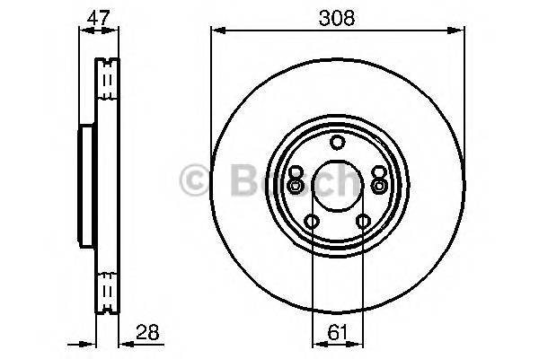 BOSCH 0 986 479 198 Гальмівний диск