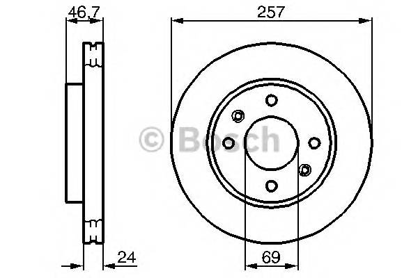 BOSCH 0 986 479 207 Гальмівний диск