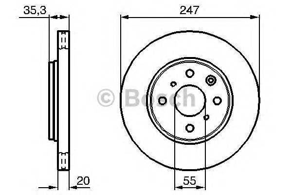 BOSCH 0 986 479 239 Тормозной диск