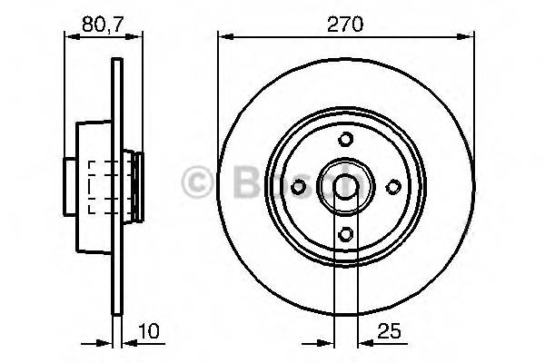 BOSCH 0 986 479 274 Тормозной диск