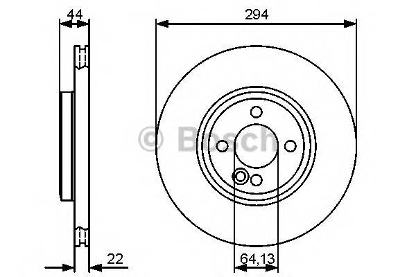 BOSCH 0 986 479 438 Гальмівний диск