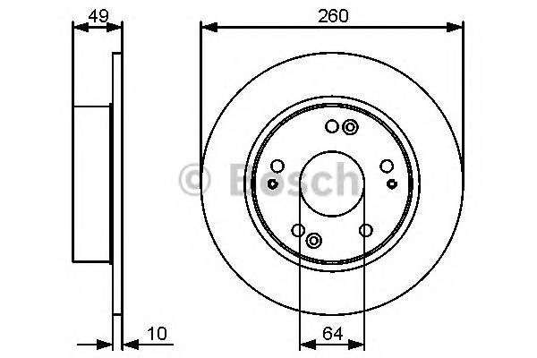 BOSCH 0 986 479 450 Гальмівний диск