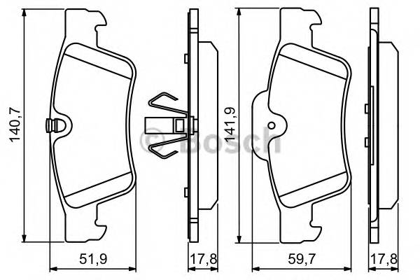 BOSCH 0 986 494 256 Комплект тормозных колодок,