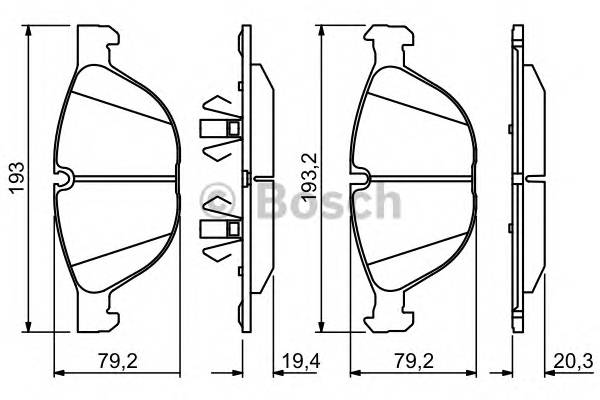 BOSCH 0 986 494 307 Комплект тормозных колодок,