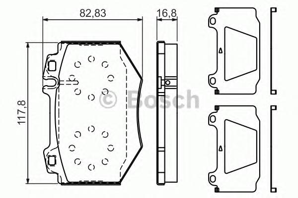 BOSCH 0 986 494 352 Комплект гальмівних колодок,