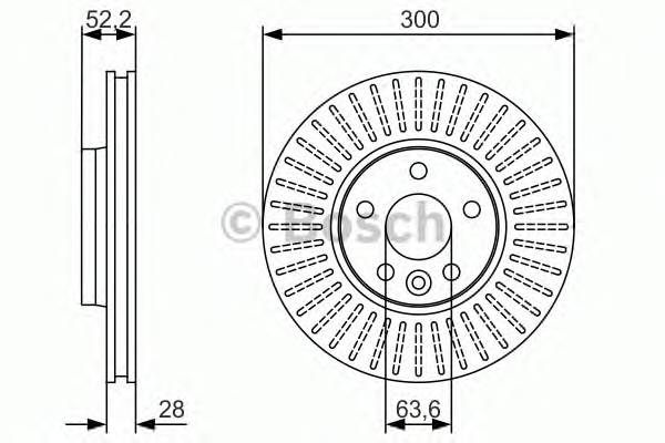 BOSCH 0 986 479 974 Тормозний диск