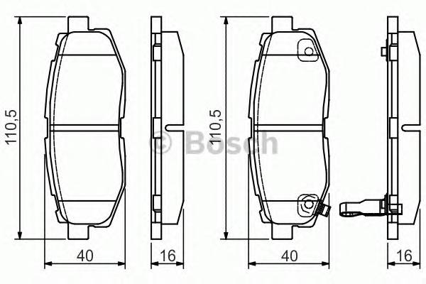 BOSCH 0 986 495 135 Комплект тормозных колодок,