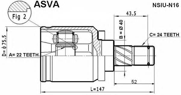 ASVA NSIUN16 ØÐÓÑ ÂÍÓÒÐÅÍÍÈÉ 22x40x24