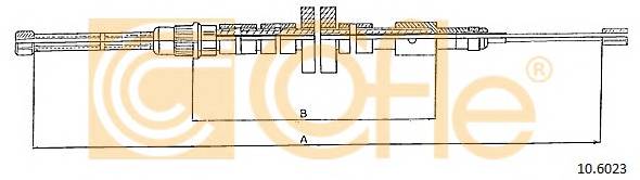 COFLE 10.6023 Трос стояночного гальма