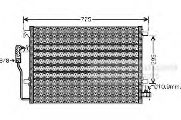 VAN WEZEL 58005277 Конденсатор, кондиционер