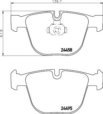 TEXTAR 2445801 Комплект гальмівних колодок,