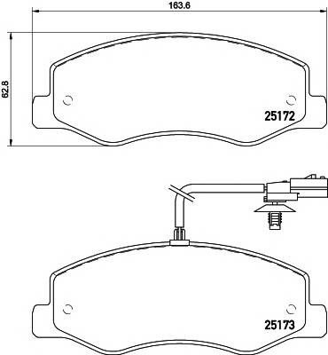 TEXTAR 2517201 Комплект гальмівних колодок,