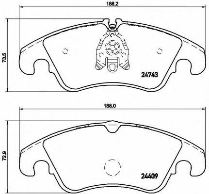 BREMBO P 85 098 Комплект тормозных колодок,