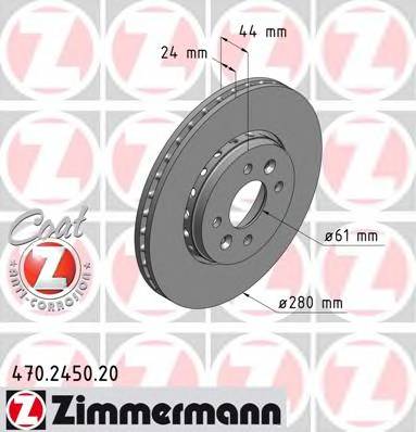 ZIMMERMANN 470.2450.20 Гальмівний диск