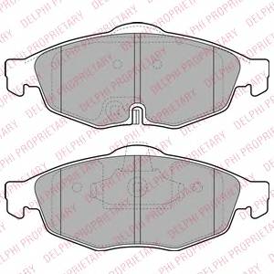 DELPHI LP1963 Комплект гальмівних колодок,