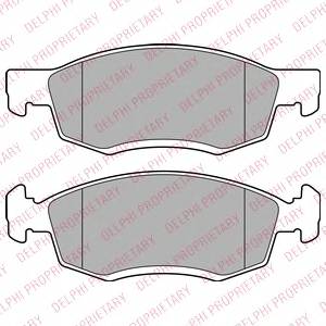 DELPHI LP2137 Комплект гальмівних колодок,