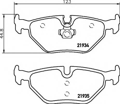 HELLA 8DB 355 008-761 Комплект тормозных колодок,