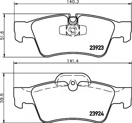 HELLA 8DB 355 011-421 Комплект гальмівних колодок,