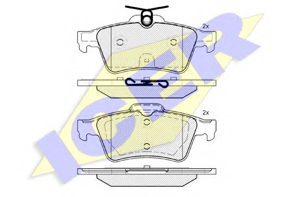ICER 182013 Комплект тормозных колодок,