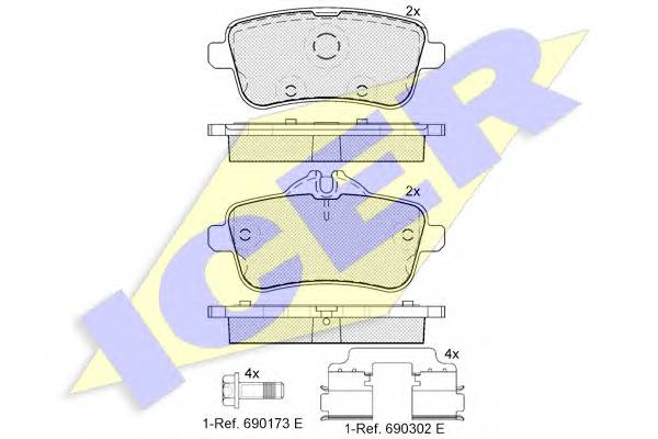 ICER 182072-200 Комплект тормозных колодок,