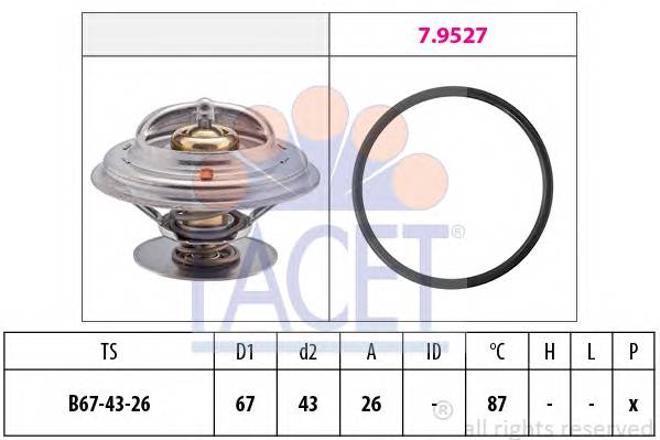 FACET 7.8385 Термостат, охолоджуюча рідина