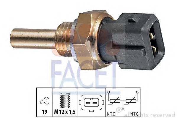 FACET 7.3192 Датчик, температура олії;