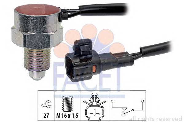 FACET 7.6299 Вимикач, фара заднього