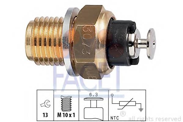 FACET 7.3073 Датчик, температура олії;