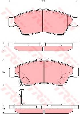 TRW GDB3290 Комплект гальмівних колодок,