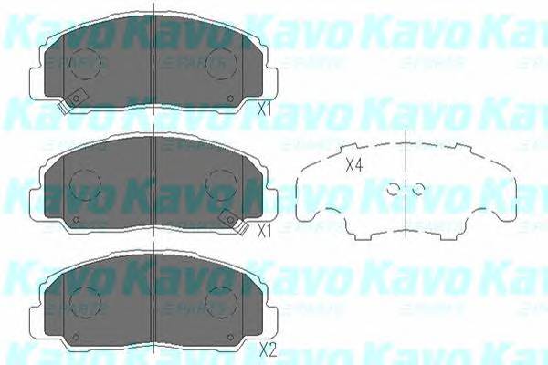 KAVO PARTS KBP-1505 Комплект гальмівних колодок,