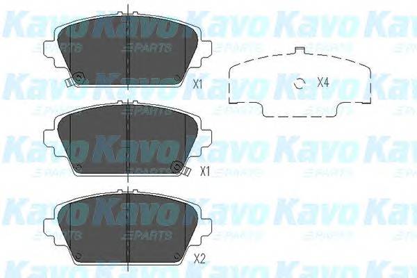 KAVO PARTS KBP-2012 Комплект тормозных колодок,