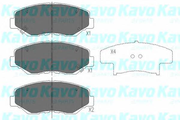 KAVO PARTS KBP-2034 Комплект гальмівних колодок,