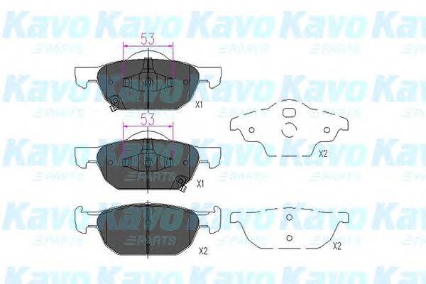 KAVO PARTS KBP-2043 Комплект тормозных колодок,