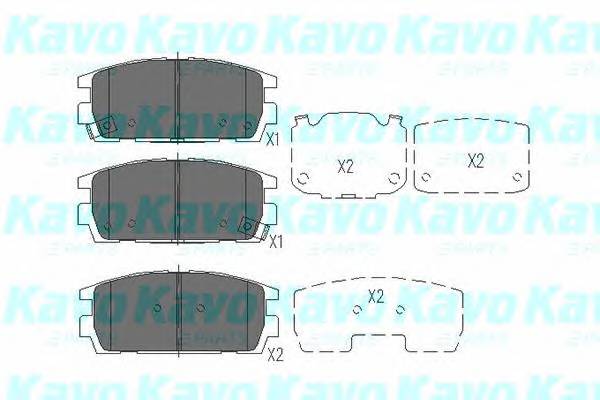 KAVO PARTS KBP-3017 Комплект тормозных колодок,