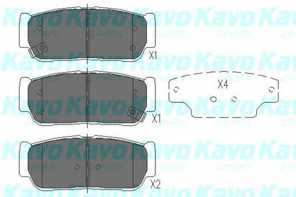 KAVO PARTS KBP-4017 Комплект тормозных колодок,