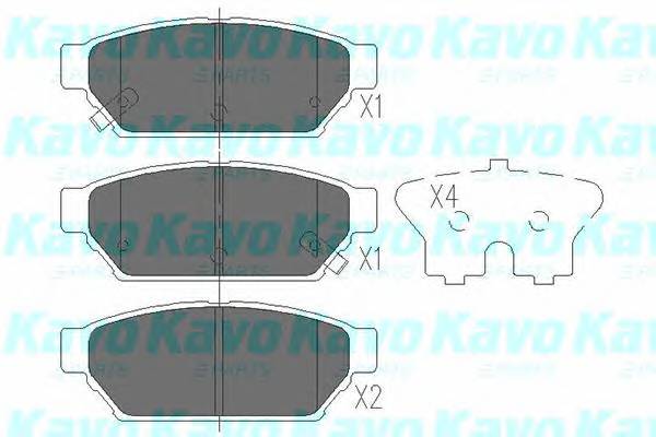 KAVO PARTS KBP-5510 Комплект тормозных колодок,