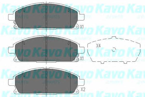 KAVO PARTS KBP-6515 Комплект тормозных колодок,