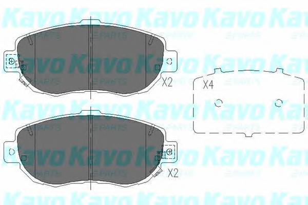 KAVO PARTS KBP-9044 Комплект гальмівних колодок,