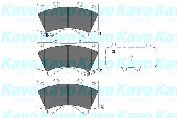 KAVO PARTS KBP-9098 Комплект тормозных колодок,