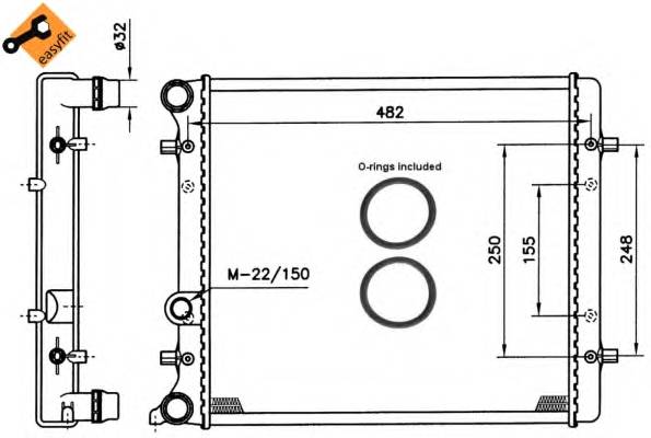 NRF 509530 Радиатор, охлаждение двигателя