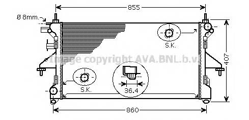 AVA QUALITY COOLING PEA2304 Радиатор, охлаждение двигателя