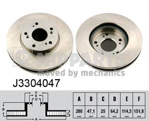 NIPPARTS J3304047 Гальмівний диск