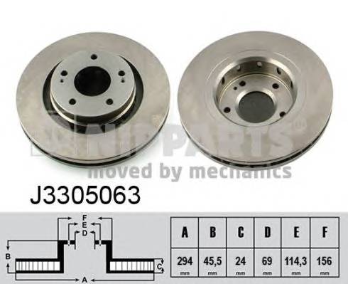 NIPPARTS J3305063 Тормозной диск