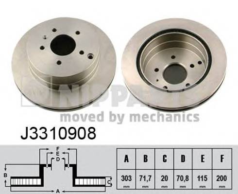 NIPPARTS J3310908 Тормозной диск